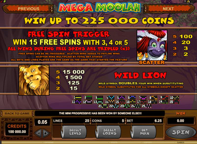 Mega Moolah Game 2